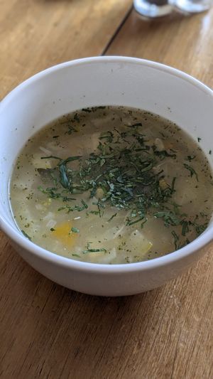 Soup (Part of Menu del Dia) at Lupito Cocina Vegana in La Paz