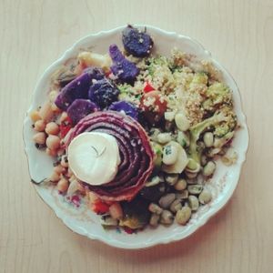 healthy lunch plate at Cafe Kamiel in Antwerpen