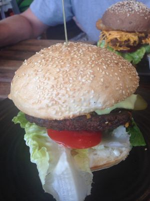 Vegan burger  at MooFree Burgers - North Lakes in Moreton Bay Region