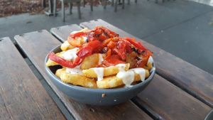 Loaded creamy fries at MooFree Burgers - North Lakes in Moreton Bay Region