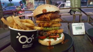 Time challenge burger at MooFree Burgers - North Lakes in Moreton Bay Region