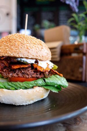 Charlie's Brother burger at MooFree Burgers - North Lakes in Moreton Bay Region