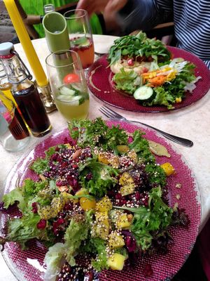 Vegan casa vita salad and vegan lagos at Casa Vita in Wernigerode