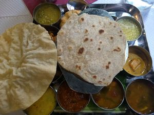 South indian thali at Saravanaa Bhavan in Paris