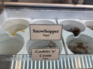 Vegan flavors   at Angela's Ice Cream - Petaluma Blvd in Petaluma