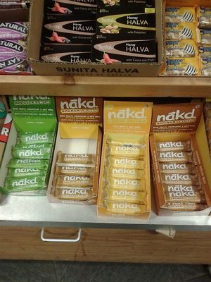 Nakd treats at The Grocery in Newcastle Upon Tyne