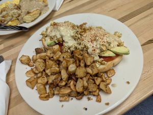 Tofu Benedict at Lazy Day Cafe in Salt Lake City