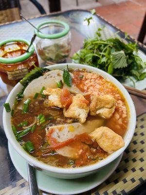 Bun Rieu (my favorite)  at An Lac Chay - Tay Ho District in Hanoi