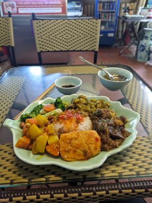 Buffet, 50 000 VND / 1.90 EUR at An Lac Chay - Tay Ho District in Hanoi