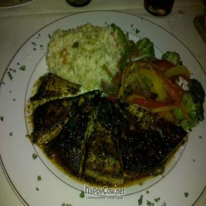 Blackened tofu, citrus risotto and roasted vegetables at Ott's Good Earth Garden in Mayetta