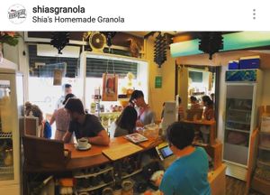 Inside the shop (Photo from: Shia's Instagram) at Shia's Homemade Granola in Penang