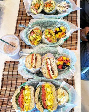 Scrambled tofu sandwiches etc all delicious! at Living on the Veg in Beach Haven