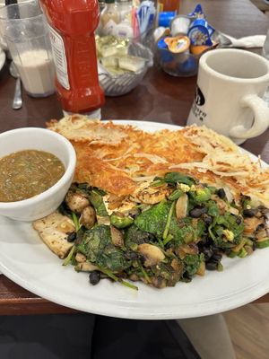 Tofu scramble - spicy  at Southern Belles Pancake House in Plainfield