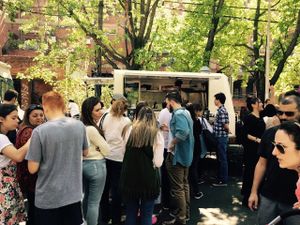 Hipodromo de Palermo at The Veggie Burger Club Food Truck in Buenos Aires
