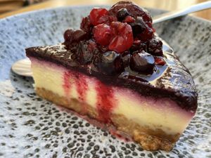 Cheese cake  at Quinoa Arago Vegetaria in Barcelona