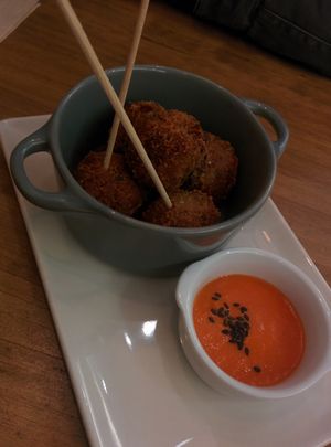 Arancini. at Quinoa Arago Vegetaria in Barcelona