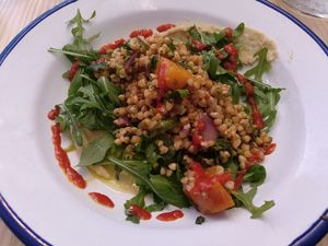 Daily menu / first course / Buckwheat salad at Quinoa Arago Vegetaria in Barcelona