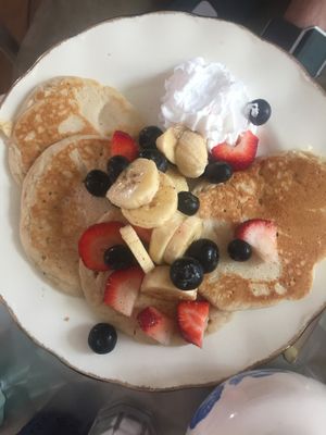 Pancakes (syrup not pictured) at The Churro Bar & Vegan Bakery in Cusco