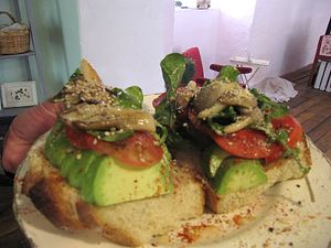 Avocado toast heaven at The Churro Bar & Vegan Bakery in Cusco