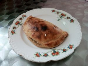 vegan Empanada at The Churro Bar & Vegan Bakery in Cusco