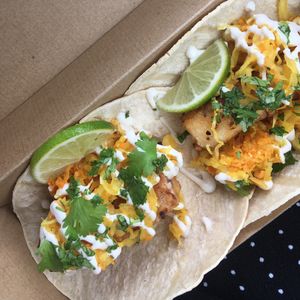 Tofu tacos  at Planet Vegan in Sunshine Coast