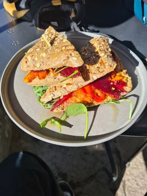 Vegan sandwich at Arctic Cafe in Val-disere