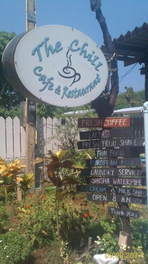 streetsign The Chill at The Chill in Trat