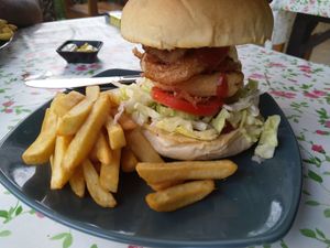 Tofu Burger at The Chill in Trat