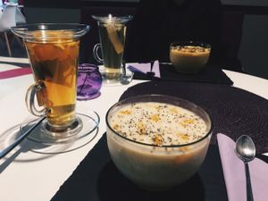 hemp protein and mango bowls  at Sorrir in Wroclaw