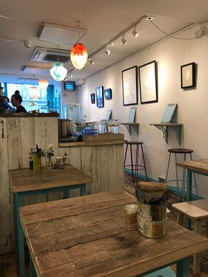 Inside  at Carmel by the Green in East London