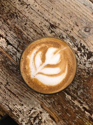 Flat white  at Carmel by the Green in East London