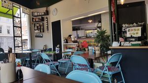 Inside at Momo Cafe in South West London