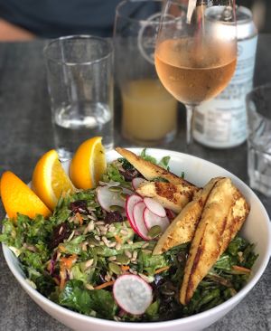 Salade très bien garnie!!  at Chez Victor - St Paul in Quebec