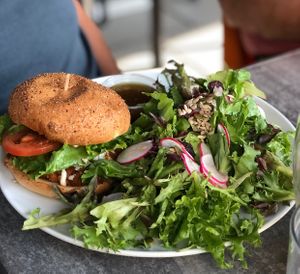 Burger  at Chez Victor - St Paul in Quebec
