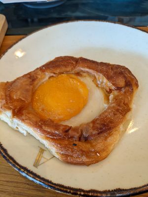 vegan peach danish at Arapina in South East London