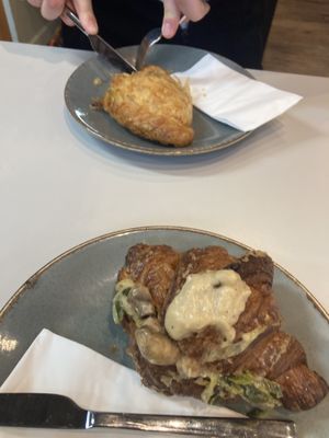 Pasty and croissant   at Arapina in South East London