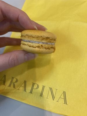 Pear macaron  at Arapina in South East London