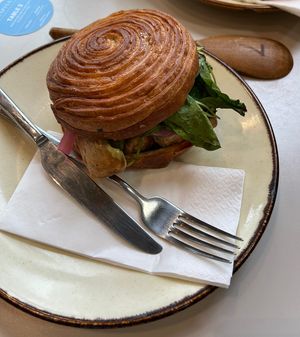 Vegan Sausage Croll is the perfect brunch item  at Arapina in South East London