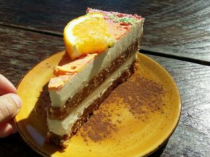 raw vegan carrot cake  at The Cardamom Pod in Broadbeach