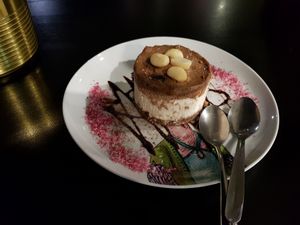 Caramel macadamia dessert at The Cardamom Pod in Broadbeach