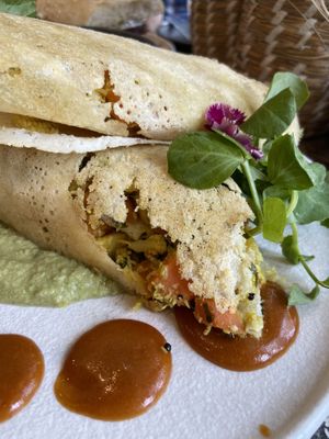 Dosa for breakfast. Very filling   at The Cardamom Pod in Broadbeach