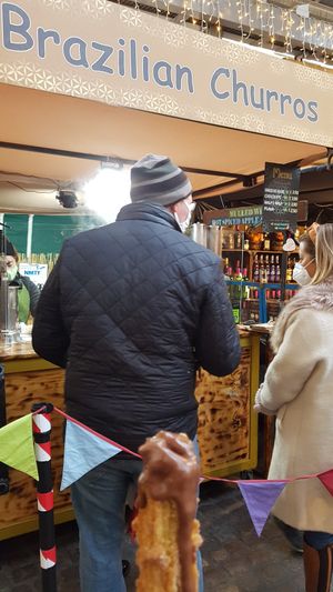 Chocolate churro at Brazilian Churros - Food Stand in South East London