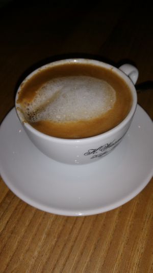 A delicious coffee with almond milk at Försters in Offenbach