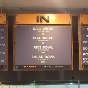 vegan labeled  at Sajj Mediterranean  in Mountain View