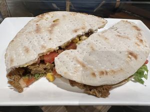 Mexican panini  at Go Green in La Paz