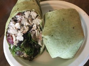chick'n salad wrap (without sides) at Mana in Binghamton