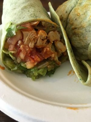 buffalo chick'n wrap at Mana in Binghamton