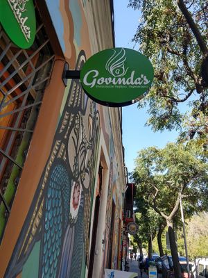 Sign at Govinda's - Diego Portales in Santiago