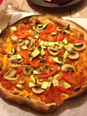 Tarte Flambée Vegan (13,60€) at Le Stam in Colmar