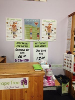 inside the store at Grape Tree in Swansea